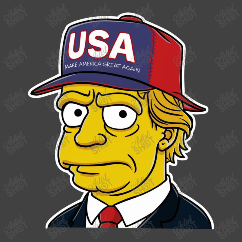 Donald Trump In The Style Of A Simpson Character Vintage T-Shirt by John Nichols | Artistshot