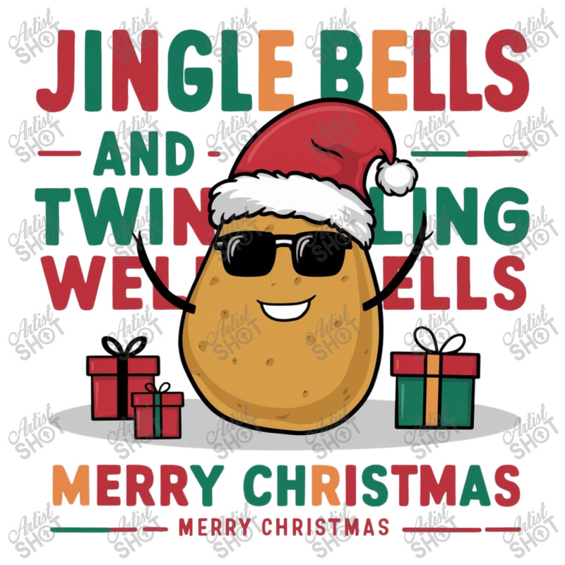 Jingle Bells And Twinkling Wells,merry Christmas Debie Paper Bag - 10 X 5 X 13 | Artistshot