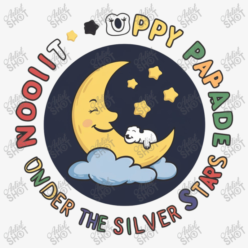 Moonlit Puppy Parade Under The Silver Stars Ladies Fitted T-Shirt by Charity Aduset | Artistshot