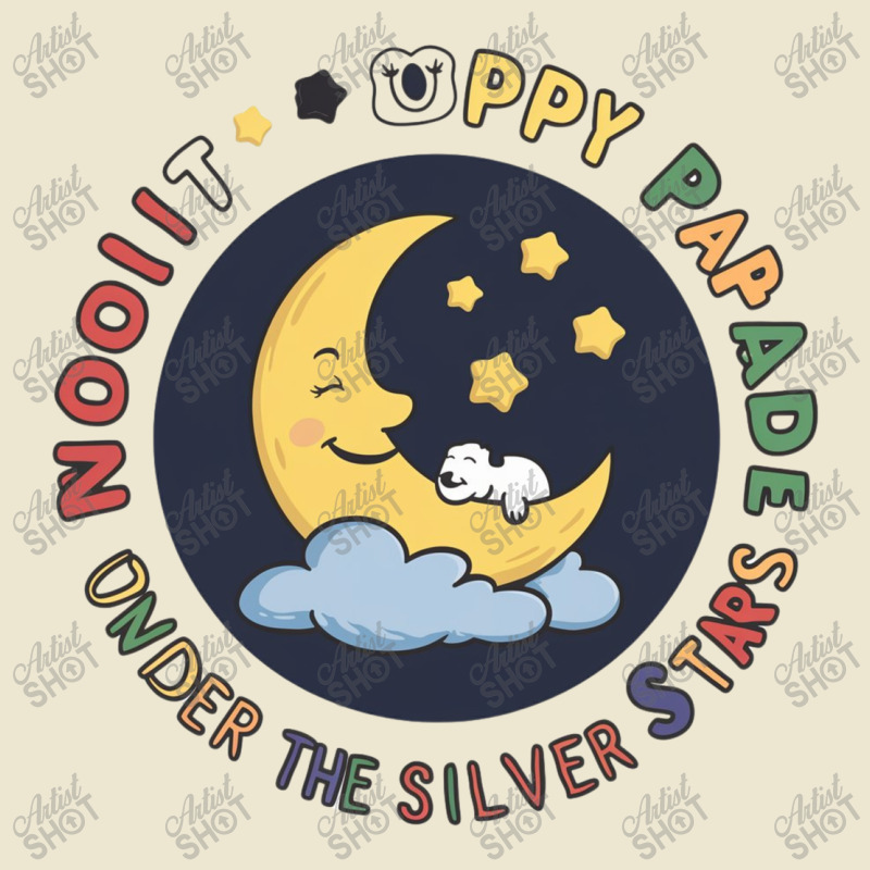 Moonlit Puppy Parade Under The Silver Stars Cropped Hoodie by Charity Aduset | Artistshot