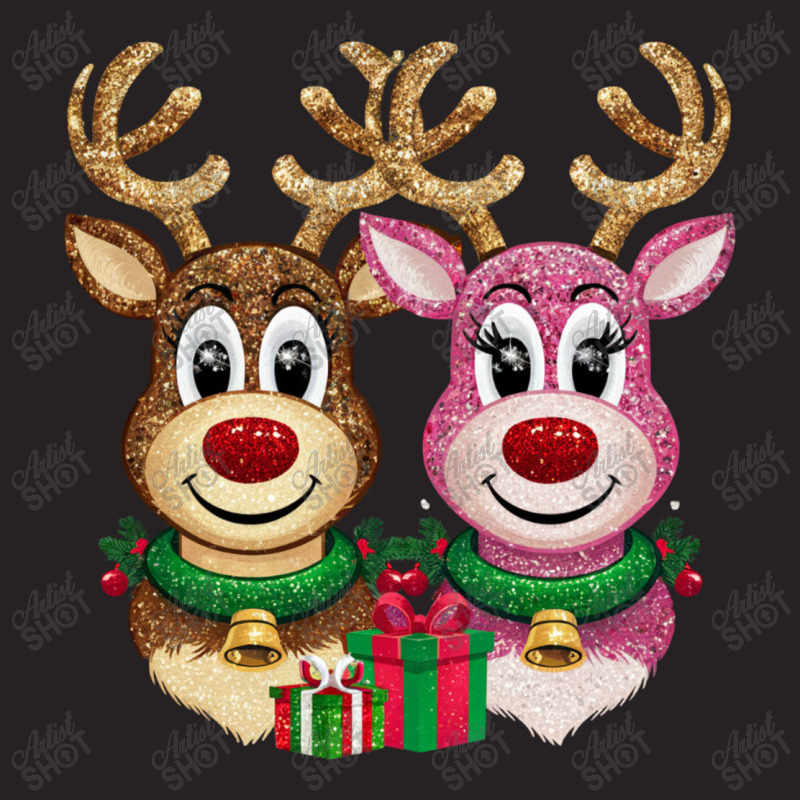 Two Glittery Reindeer Faces Side By Side Vintage Cap by Charity Aduset | Artistshot