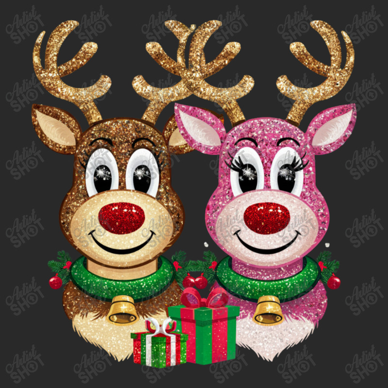 Two Glittery Reindeer Faces Side By Side Printed hat by Charity Aduset | Artistshot