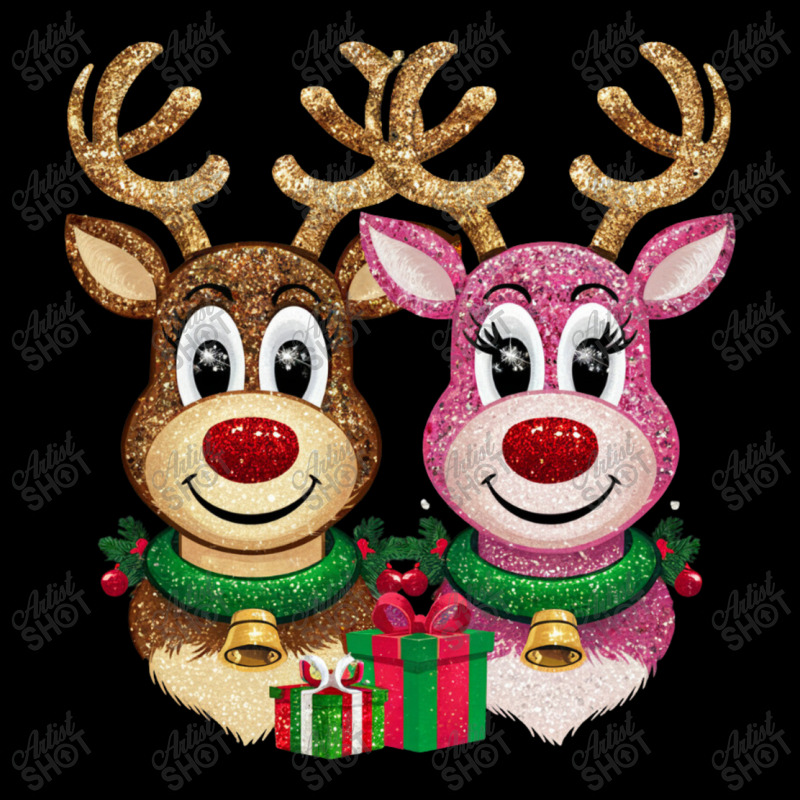 Two Glittery Reindeer Faces Side By Side Visor hat by Charity Aduset | Artistshot