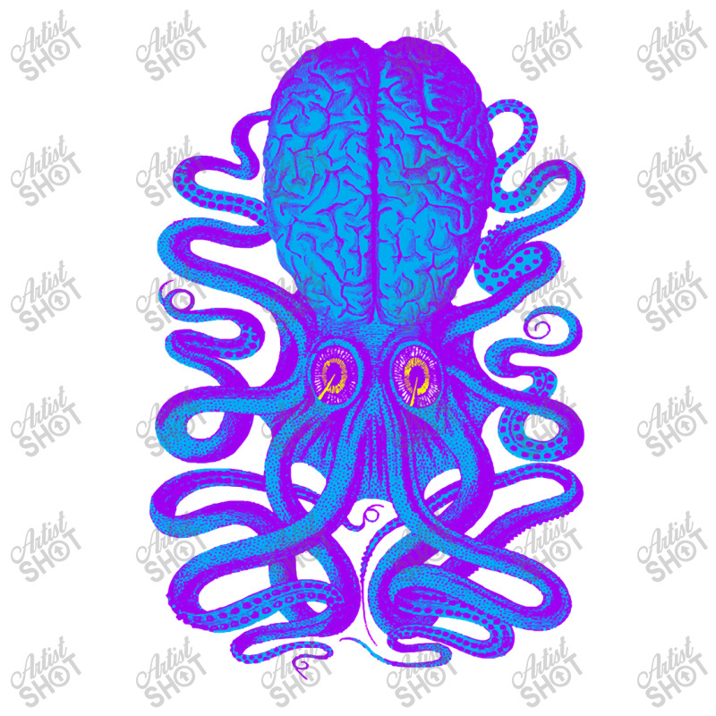 For Art Clash Psychedelic Brain Kraken Seamless Cap | Artistshot