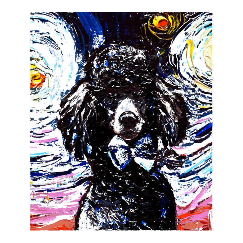 Poodle T  Shirt Standard Black Poodle Night ( Portrait) T  Shirt Yupoong Trucker Cap by jaylinconsidine282 | Artistshot