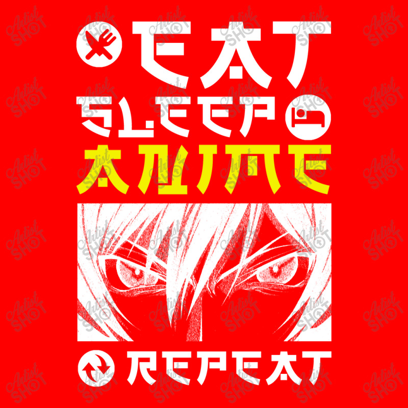 Eat Sleep Anime Repeat Tee Funny 5 Panel Snapback Cap | Artistshot