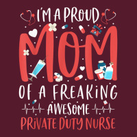 Proud Mom Of A Freaking Awesome Private Duty Mothers Day T Shirt Pa Trucker Cap | Artistshot