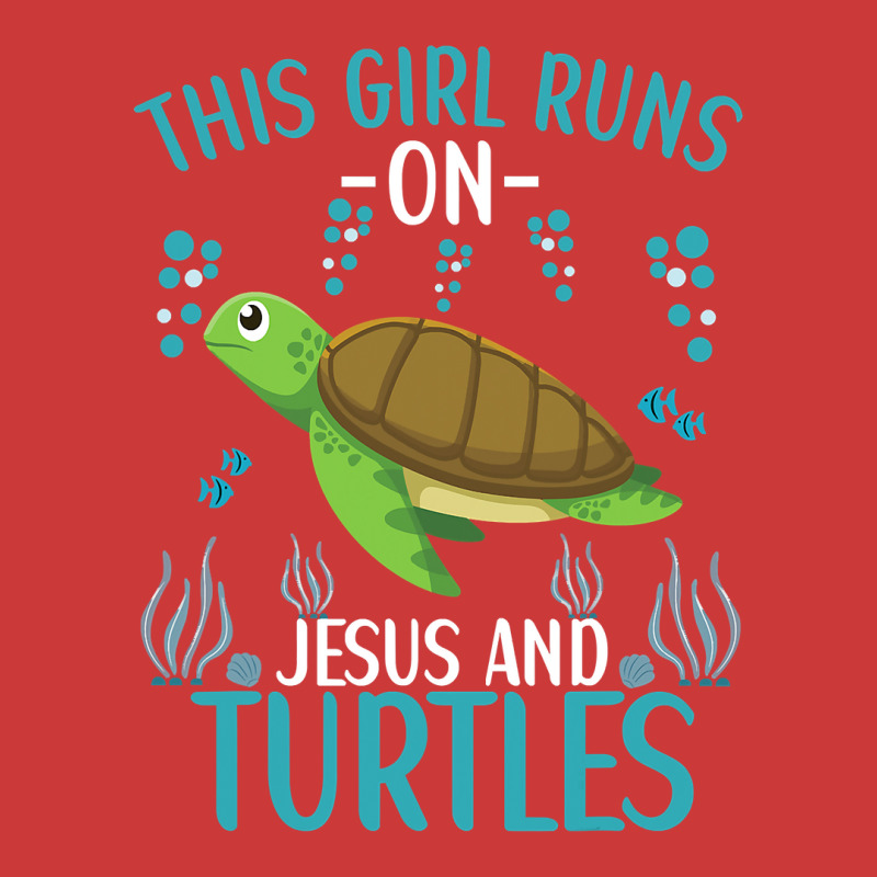 This Girl Runs On Jesus And Turtles Cute Sea Turtle Quote Pa Trucker Cap by thutrang92 | Artistshot