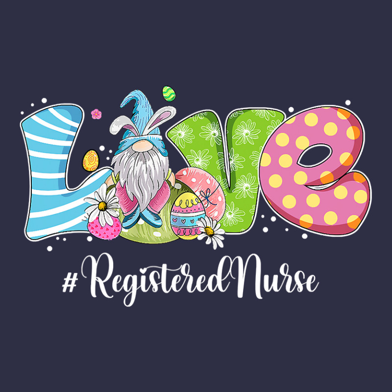 Funny Gnome Bunny Love Registered Nurse Easter Christians T Shirt Pa Trucker Cap | Artistshot