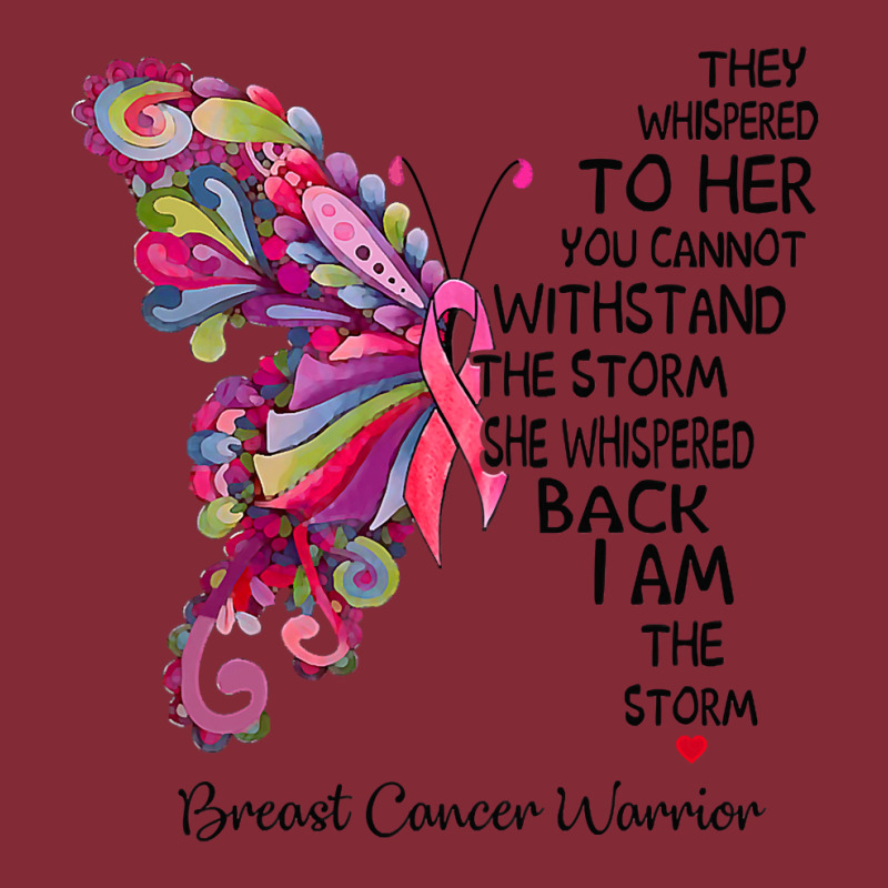 Womens Pink Butterfly I Am The Storm Breast Cancer Warrior T Shirt Basic Backpack | Artistshot