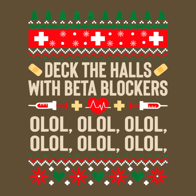 Deck The Halls With Beta Blockers Nurse Ugly Christmas Sweatshirt Seamless Cap by DianneHenderson91 | Artistshot