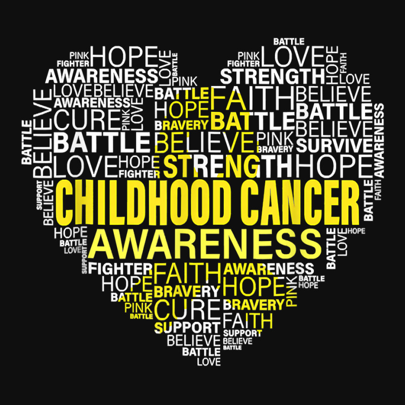 Childhood Cancer Awareness Heart Support Strong Warrior T Shirt Foam Snapback Hat | Artistshot