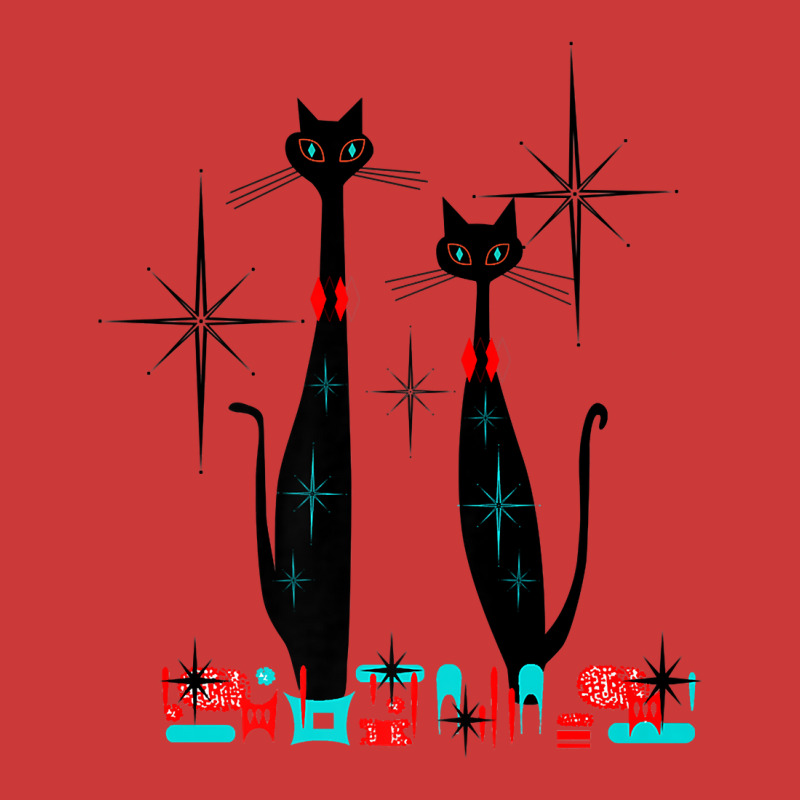 Retro Atomic Era Mid Century Modern Cat Pair W Stars Design Premium T Pa Trucker Cap | Artistshot