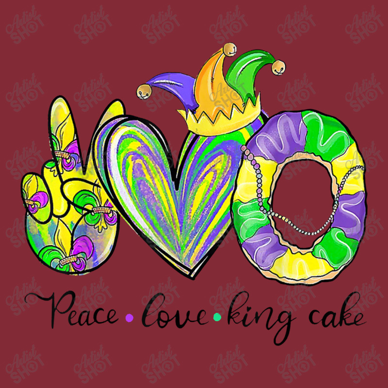 Peace Love King Cake Mardi Gras Men Women Kids Basic Backpack | Artistshot