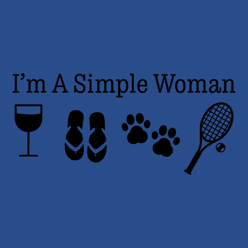 Womens I'm A Simple Woman Wine Flip Flops Dog Paw Tennis Gift T Shirt Basic Backpack | Artistshot