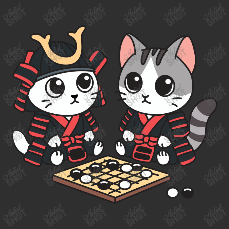 Cat Samurais Go Board Game Baduk Oval Leatherette Patch | Artistshot