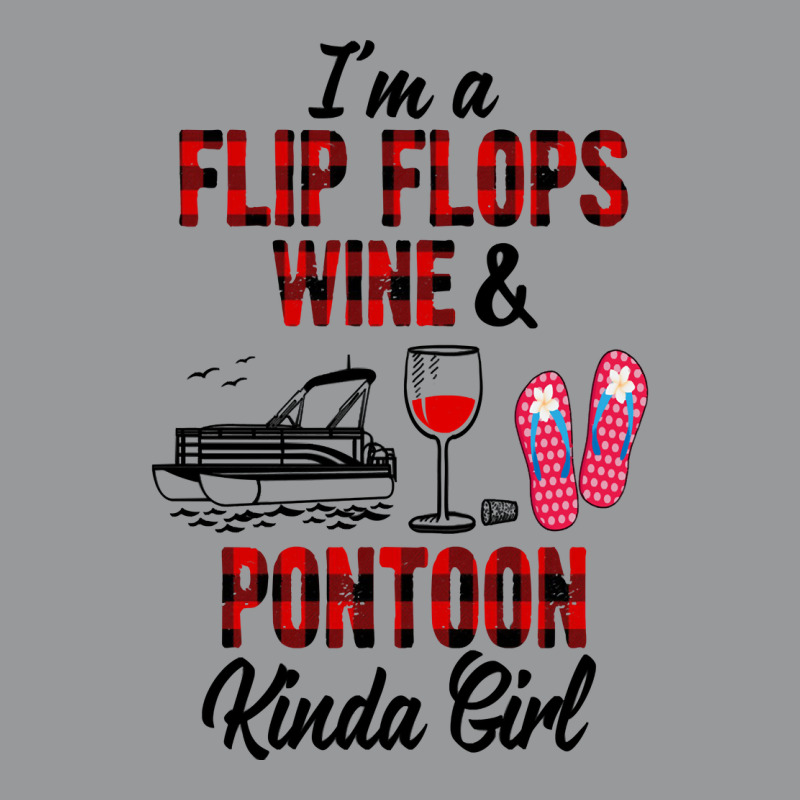 I'm A Flip Flops Wine & Pontoon Kinda Girl Funny Summer Lake Pullover Crewneck Sweatshirt | Artistshot