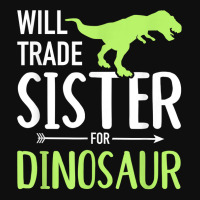 Will Trade Sister For Dinosaur Brother T Shirt Foam Snapback Hat | Artistshot