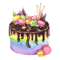 Whimsical Rainbow Birthday Cake T  Shirt Rainbow Chocolate Cake With M 5 Panel Snapback Cap | Artistshot