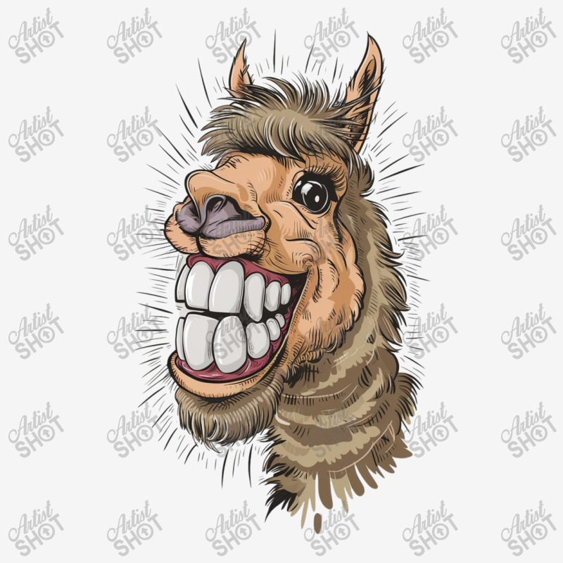 The Alpaca Bursting With Joy And Laughter Ladies Polo Shirt by John Nichols | Artistshot