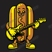 Funny Hotdog Playing Guitar Music T-shirt | Artistshot