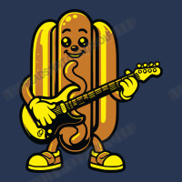 Funny Hotdog Playing Guitar Music Men Denim Jacket | Artistshot