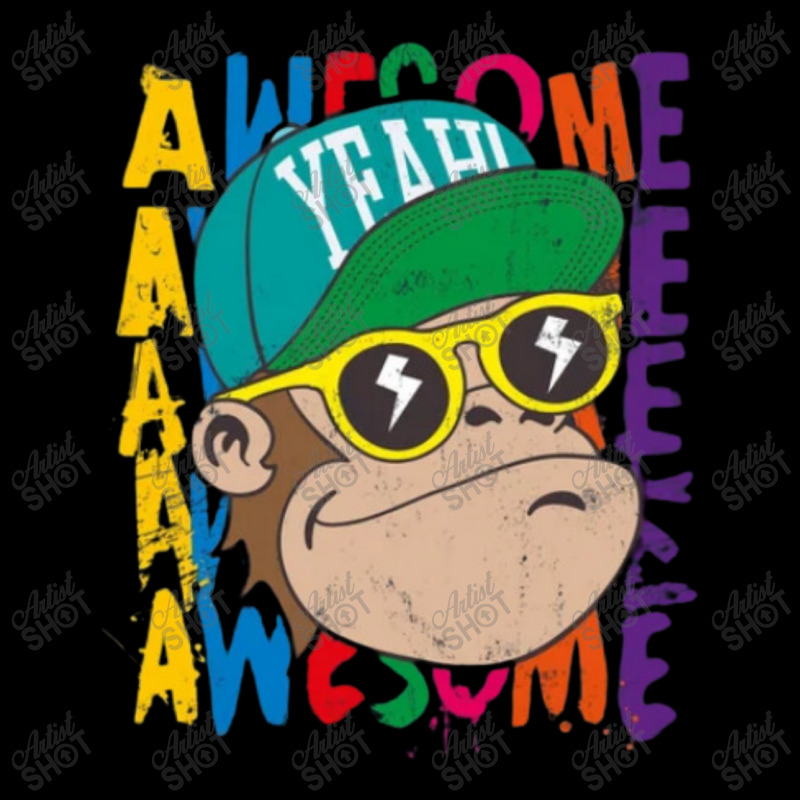 Awesome Cool Monkey Youth Zipper Hoodie by Charity Aduset | Artistshot