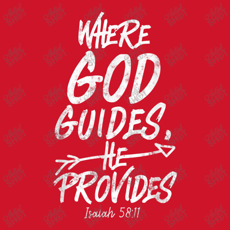 Where God Guides He Provides Isaiah 5811 Bible Verse Art Yupoong Trucker Cap by Aria-Proctor | Artistshot