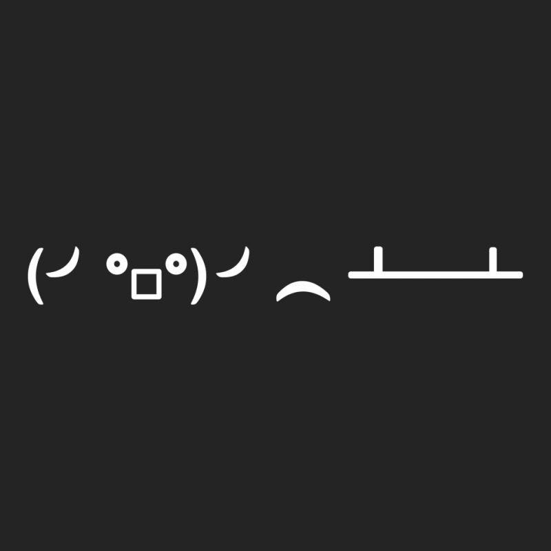 Custom Table Flip Flipping Ascii Emoticon 3/4 Sleeve Shirt By Mdk Art
