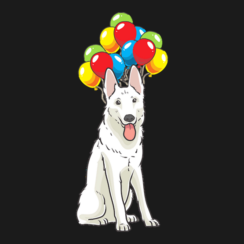 White Shepherd T  Shirt White Swiss Shepherd With Ballons Gift T  Shir Nike Dri-fit Cap | Artistshot