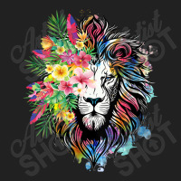 Womens Floral Lion Wild Animals For Lion Lovers Basic T-shirt | Artistshot