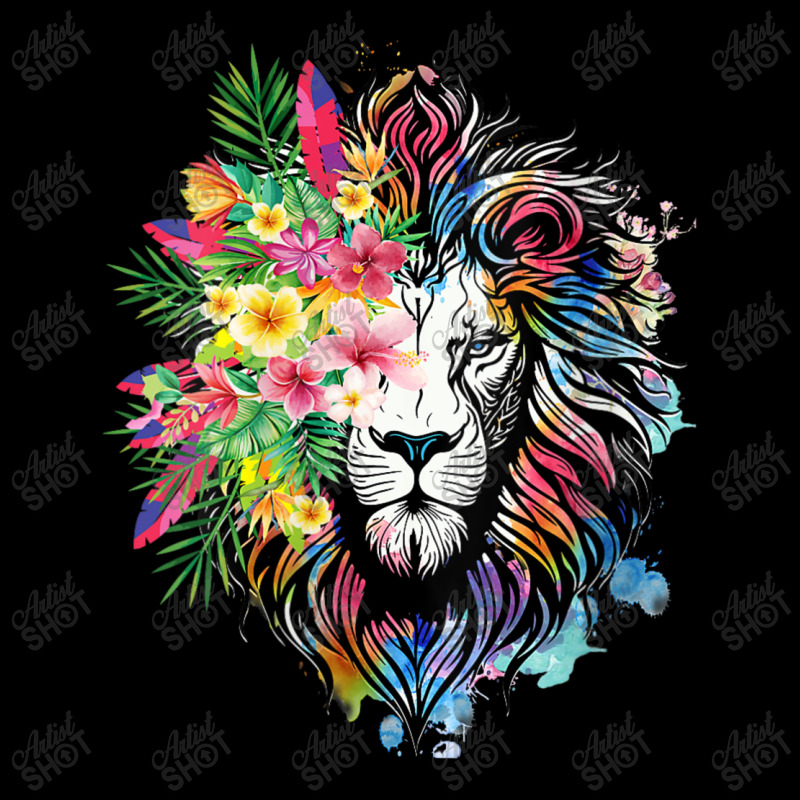 Womens Floral Lion Wild Animals For Lion Lovers Zipper Hoodie by Charity Aduset | Artistshot