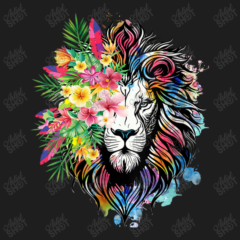 Womens Floral Lion Wild Animals For Lion Lovers Classic T-shirt by Charity Aduset | Artistshot