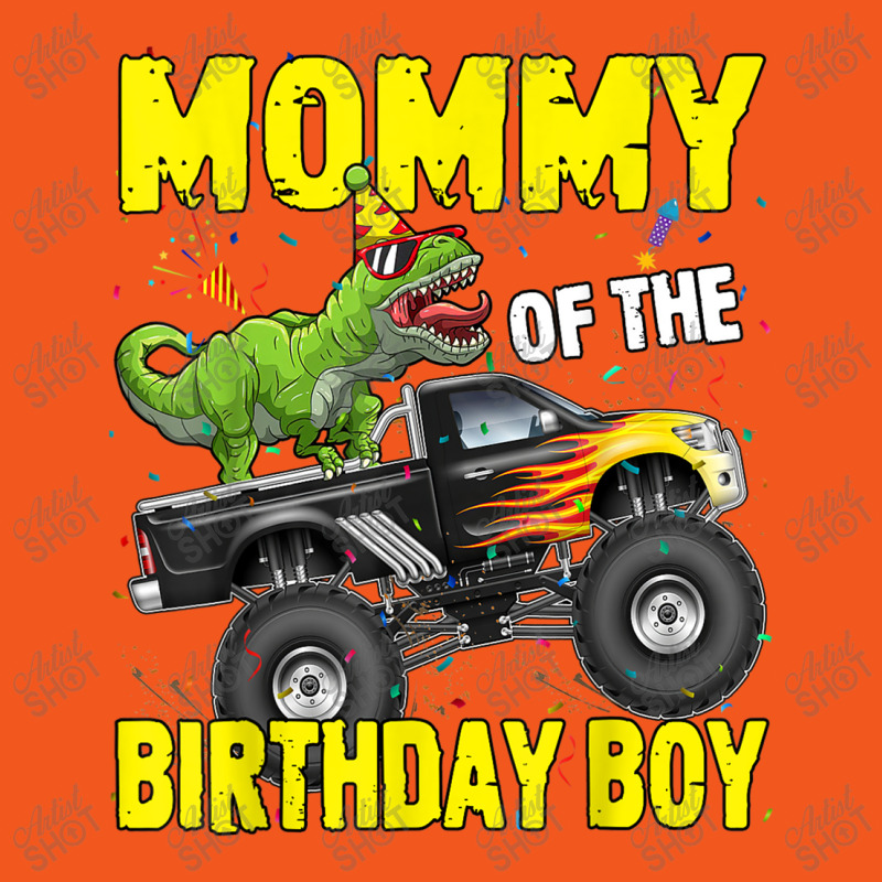 Mommy Of The Birthday Boy Dinosaurs T Rex Monster Truck Characters Car Retro Trucker Cap | Artistshot