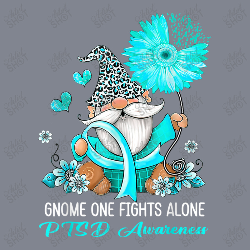 Gnome One Fights Alone Ribbon Ptsd Awareness Yupoong Trucker Cap by NathanielDesign | Artistshot