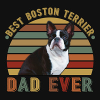 Best Boston Terrier Dad Ever Retro Vintage Father's Day Baby Bibs | Artistshot