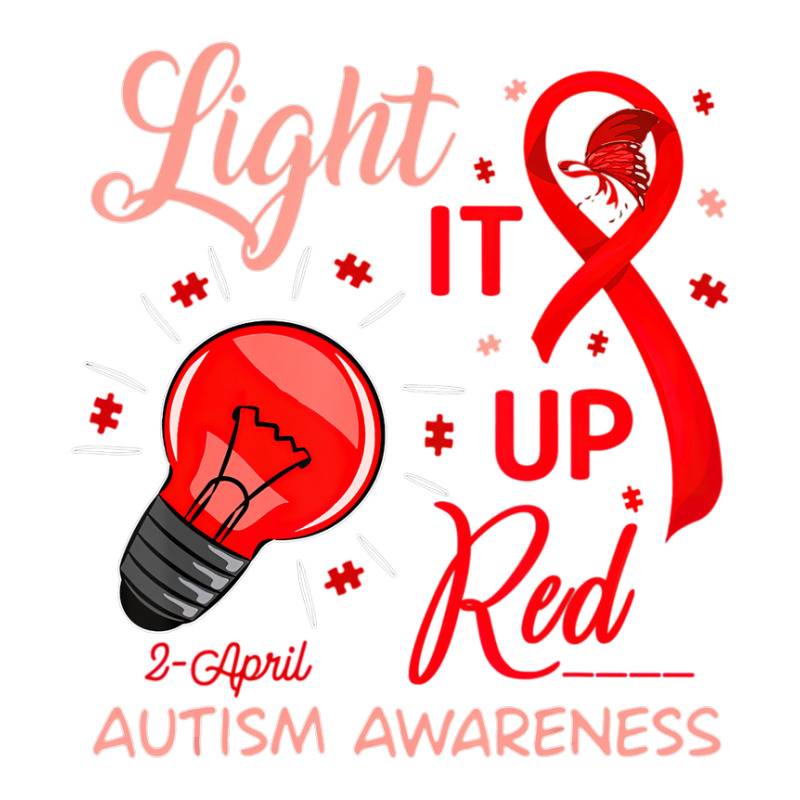 Light It Up Red Autism Awareness Puzzle 5 panel snapback cap by JaralJiron | Artistshot