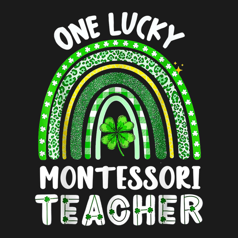 One Lucky Montessori Teacher Rainbow St Patrick’s Day T Shirt Nike Dri-fit Cap | Artistshot