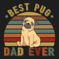 Best Pug Dad Ever Retro Vintage Father's Day Classic T-shirt | Artistshot