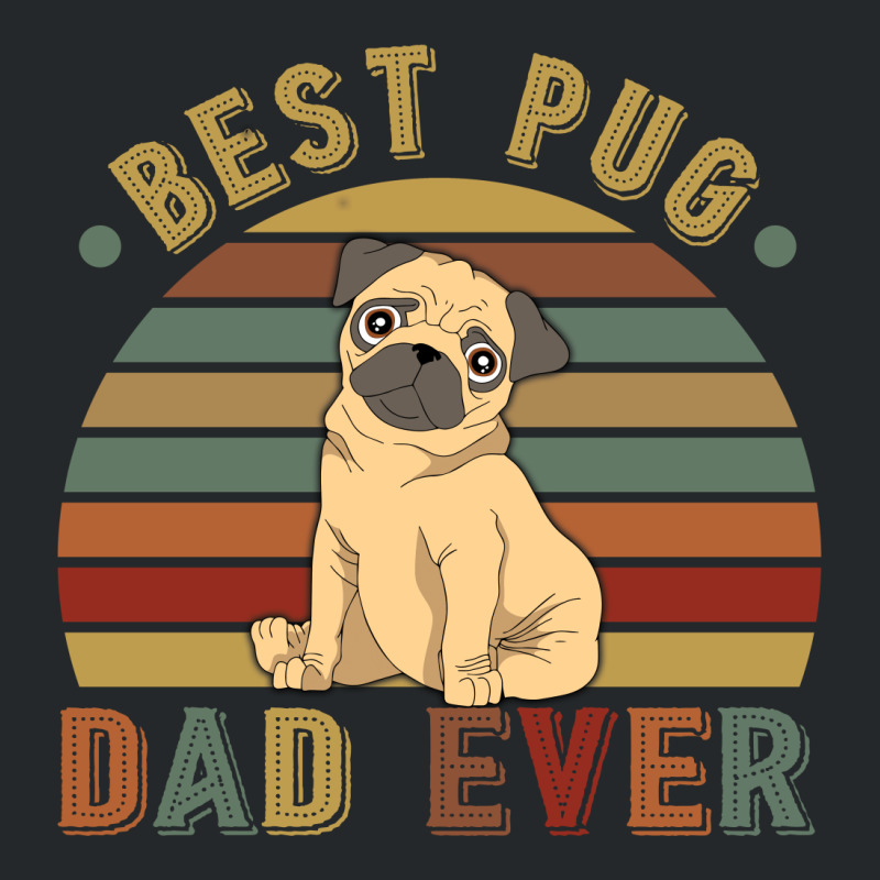 Best Pug Dad Ever Retro Vintage Father's Day Crewneck Sweatshirt | Artistshot