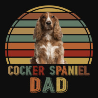 Cocker Spaniel Dad Retro Vintage Father's Day Gift Crop Top | Artistshot