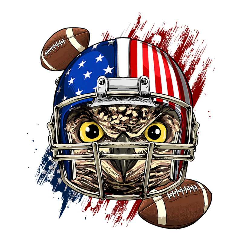 American Football Player Owl Bird Patriotic Animal Owl Lover Seamless Cap by peafowl | Artistshot