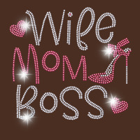 Wife Mom Boss Bling Rhinestone Funny Birthday Party Gift T Shirt Yupoong Trucker Cap | Artistshot