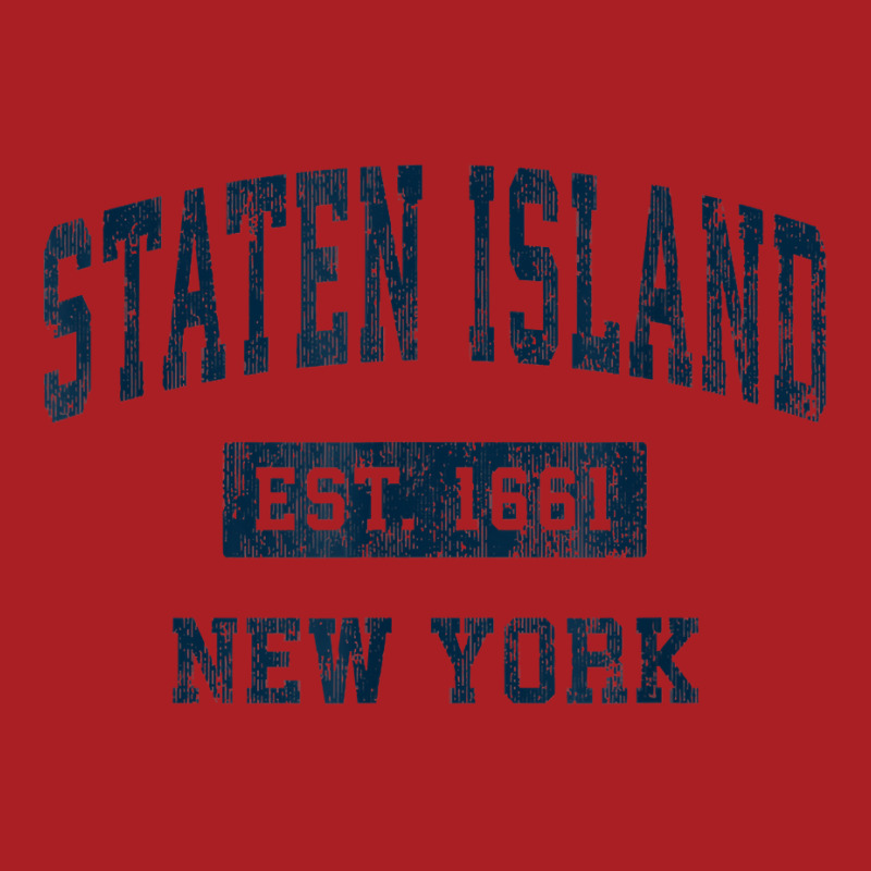 Staten Island New York Ny Vintage Sports Design Navy Print T Shirt Foam Snapback hat by husserllpr | Artistshot