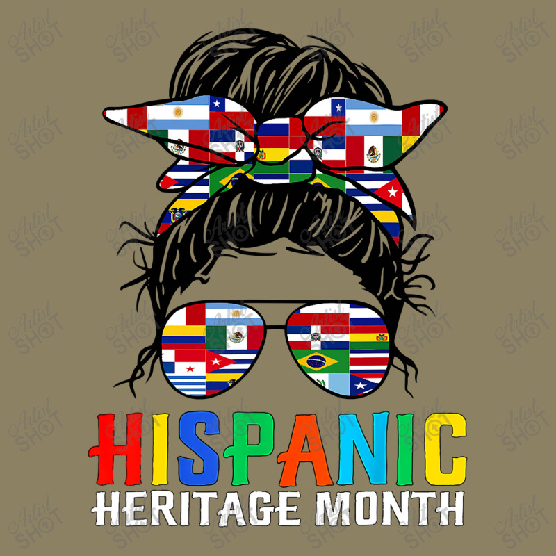 National Hispanic Heritage Month Latin Flags Messy Bun Pa Trucker Cap by CUSER3146 | Artistshot