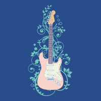 Electric Guitar T  Shirt Pink S  Style Electric Guitar Flowering Vines Basic Backpack | Artistshot