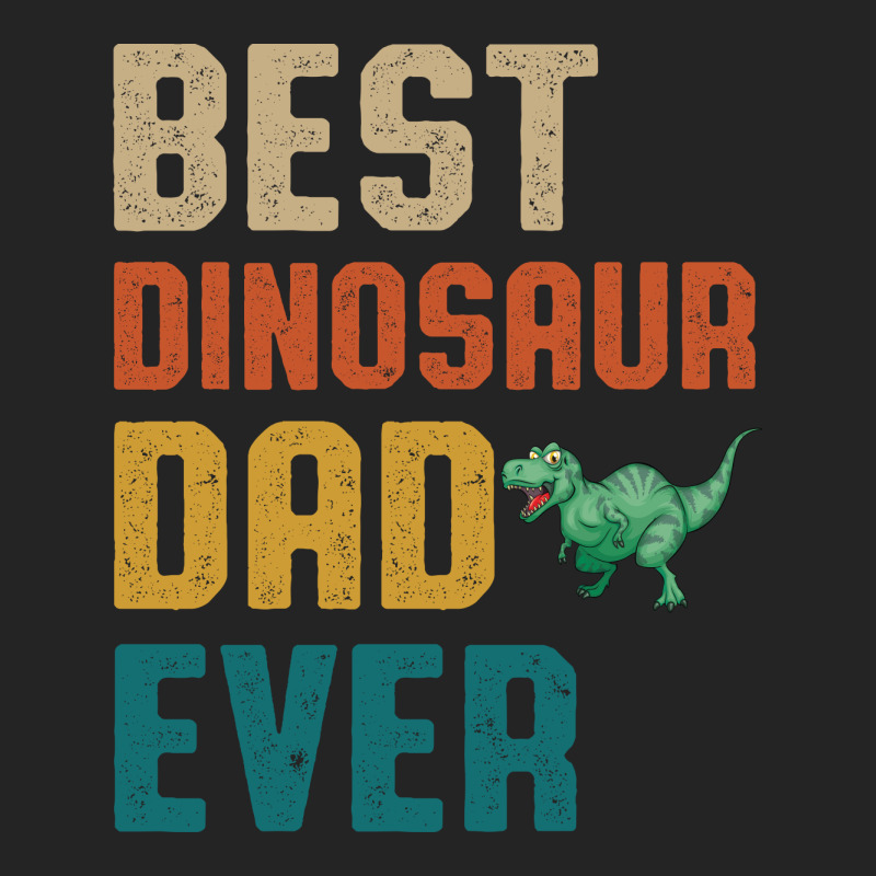 Best Dinosaur Dad Ever Retro Vintage  Father's Day Gift 3/4 Sleeve Shirt | Artistshot