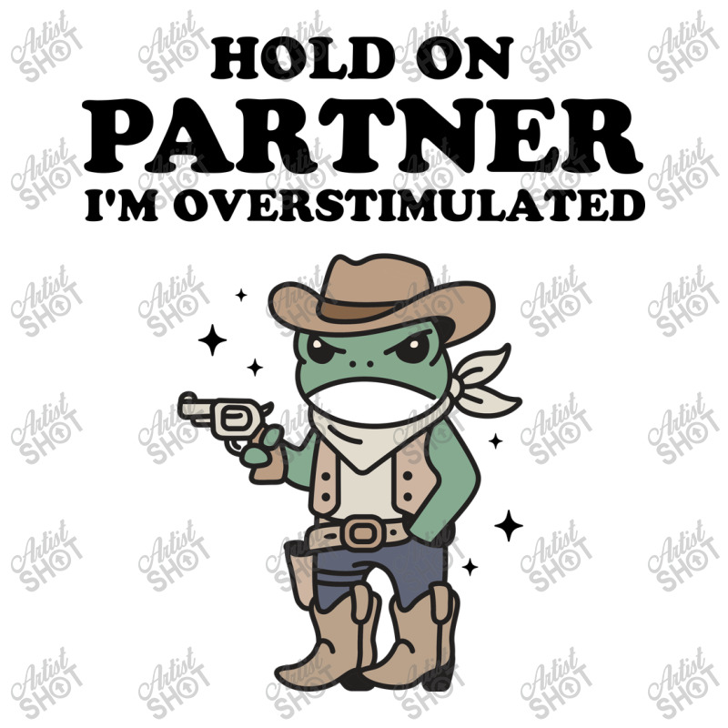 Hold On Partner I'm Overstimulated Raglan Crop Top by NQArtist | Artistshot