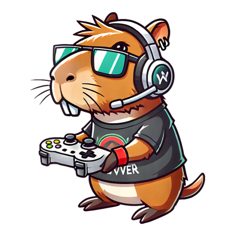 Funny Capybara Gamer Headphone Shades Bomber Jacket by Sandy | Artistshot