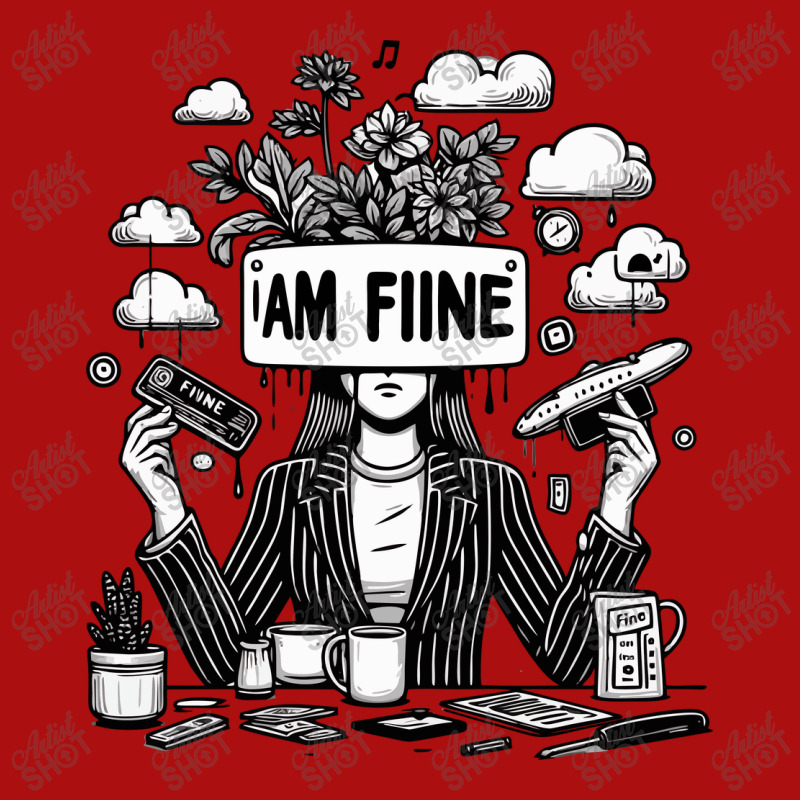 I Am Fine Printed Hat | Artistshot